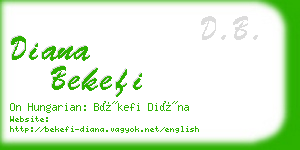 diana bekefi business card